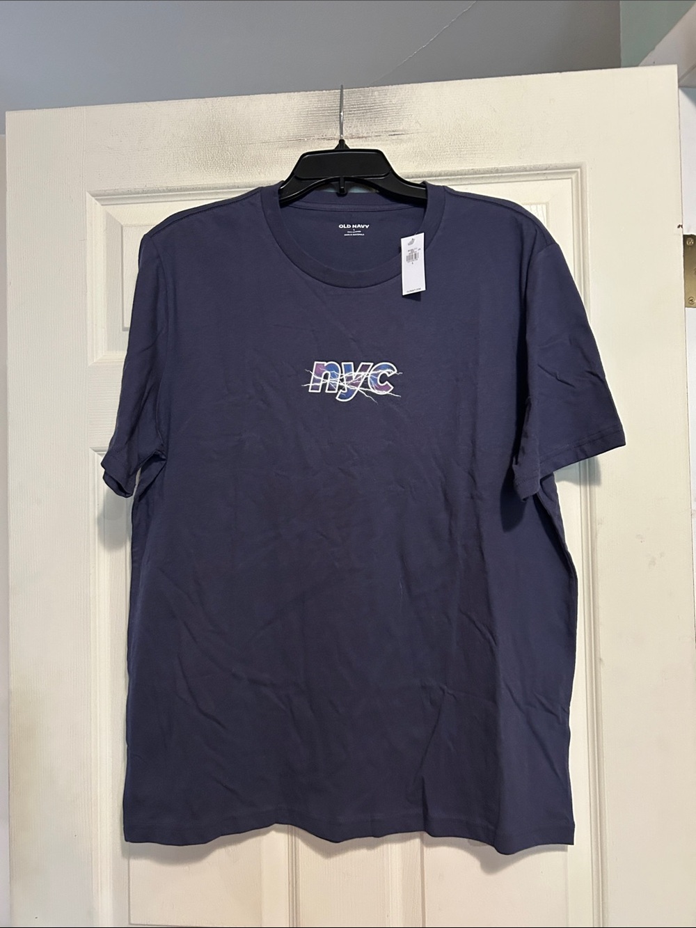 Old Navy Men's Navy Graphic 'nyc' Short Sleeve Tee Size Large